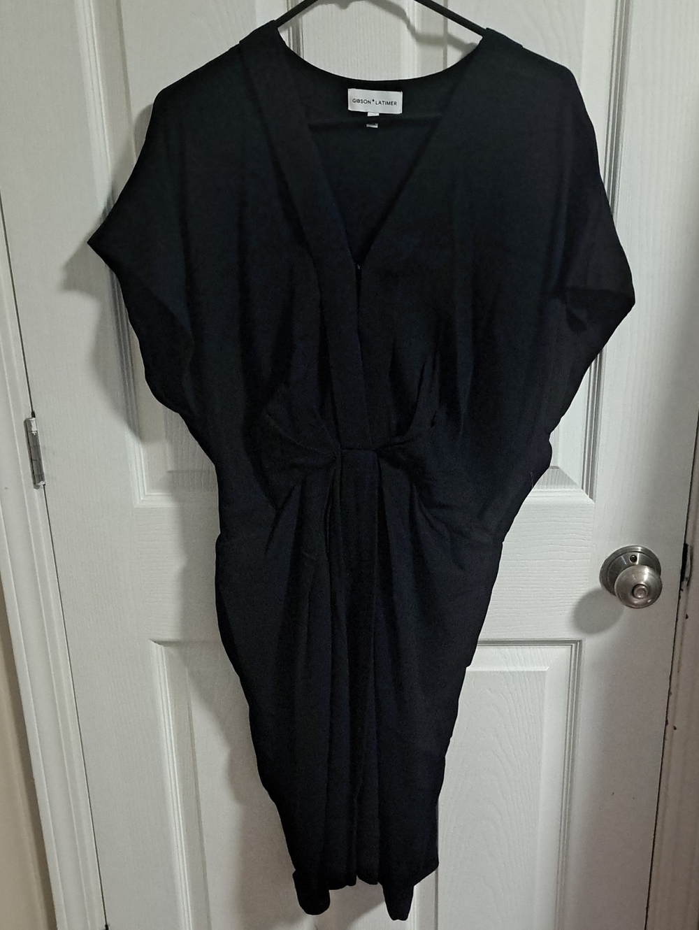 Gibson Latimer Cinched Waist Black Women's Dress